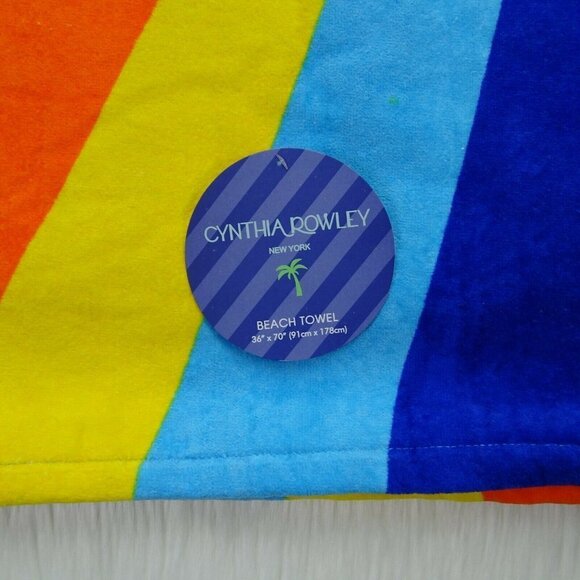 Cynthia Rowley PRIDE Beach Towel 36x70  Rainbow 🌈Oversized Summer NWT - Picture 7 of 9